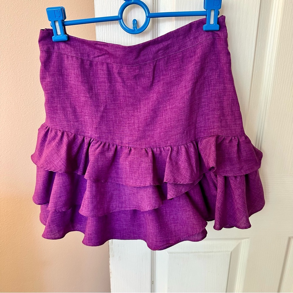 Purple Ruffled Women's Skirt